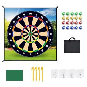 Golf Chipping Dart Game Mat Set With 20 Sticky Balls Ground Stakes Hanging Hooks Carrying Bag Indoor Outdoor Golf Hitting Training Game Mat For K (Option: GameMatSet)