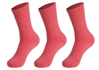 Athletic Sport Socks 3 Pairs Breathable Cotton Crew Socks Shoe Size 5 to 10 (Color: Flower)