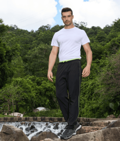 Men's Sweatpants, High-Performance Lightweight Long Pants with Zipper Pockets, Golf Athletic Pants (size: 2XL)